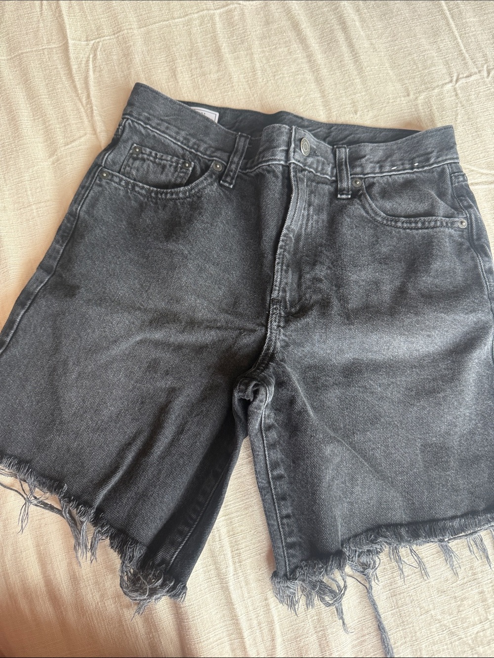 GAP Black Washed Denim Jean Shorts